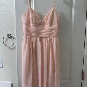 Light pink David’s Bridal dress